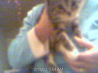 Closeup of Romeo and my ma(his nanny)
